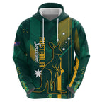 Australia Socceroos 2026 Custom Zip Hoodie Go Aussie Kangaroo National Color