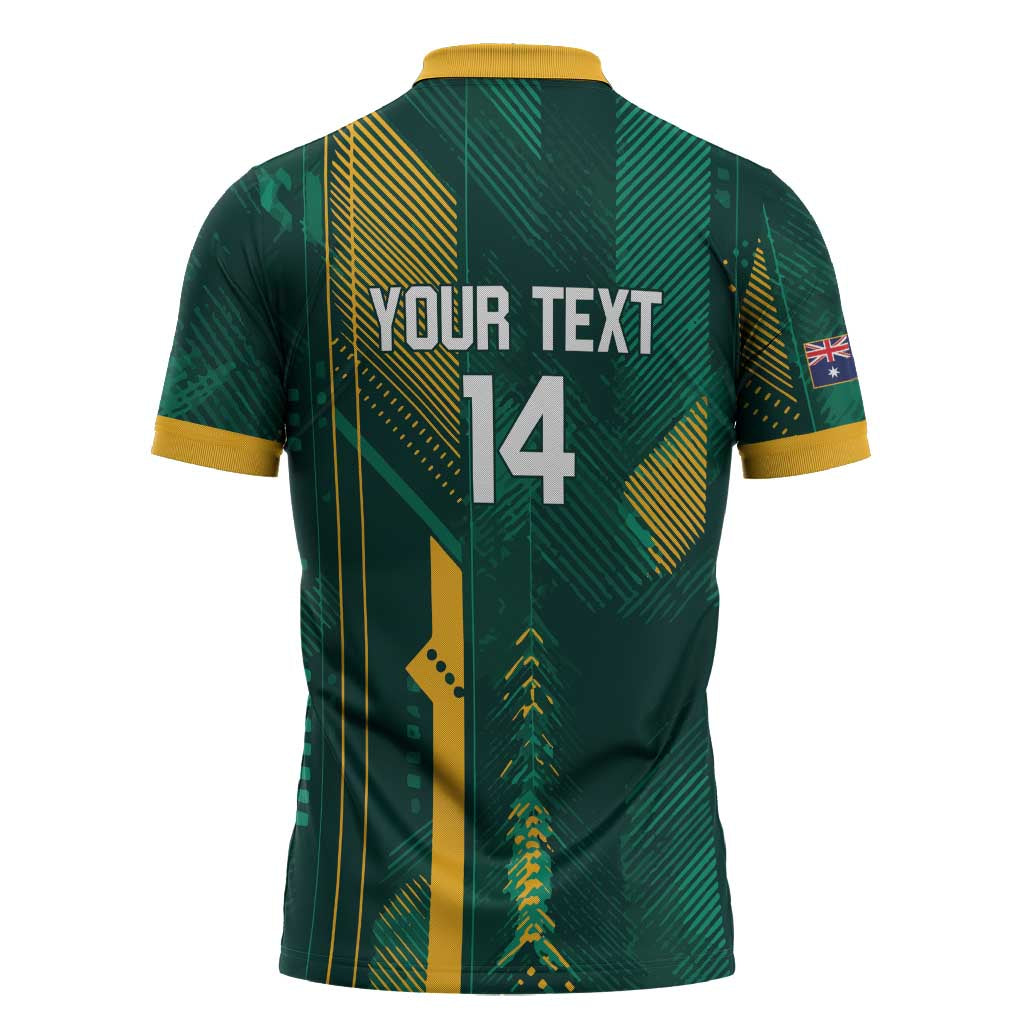 Australia Socceroos 2026 Custom Zipper Polo Shirt Go Aussie Kangaroo National Color