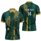 Australia Socceroos 2026 Custom Zipper Polo Shirt Go Aussie Kangaroo National Color