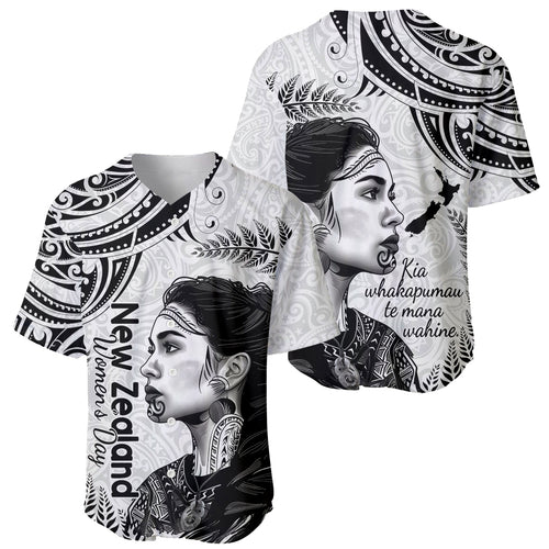 New Zealand Women's Day Baseball Jersey Aotearoa Kia Whakapumau Te Mana Wahine