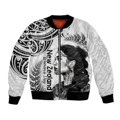 New Zealand Women's Day Bomber Jacket Aotearoa Kia Whakapumau Te Mana Wahine