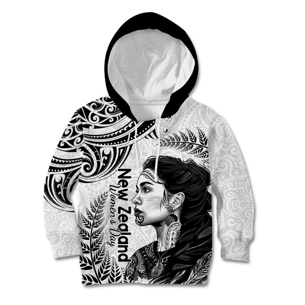 New Zealand Women's Day Kid Hoodie Aotearoa Kia Whakapumau Te Mana Wahine