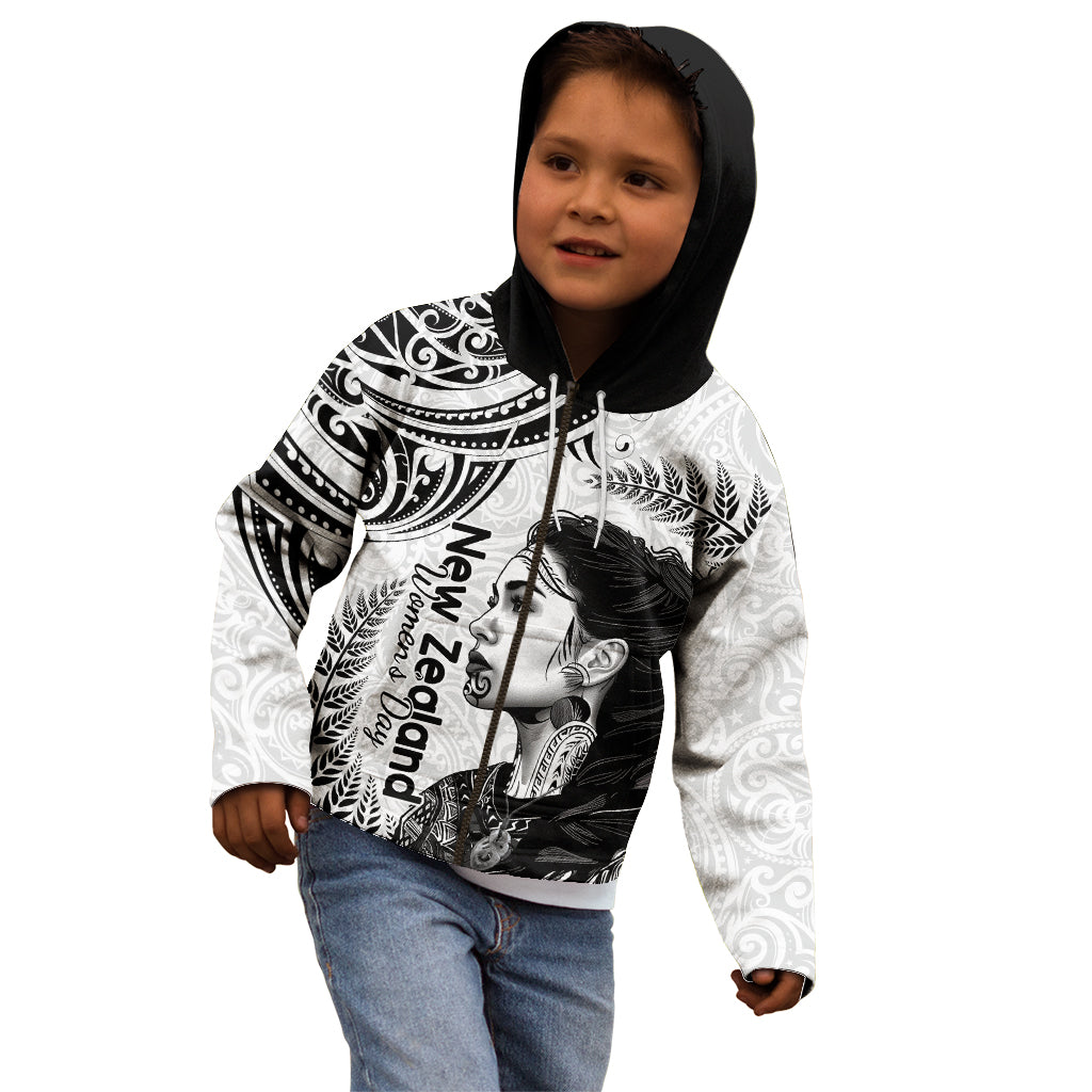 New Zealand Women's Day Kid Hoodie Aotearoa Kia Whakapumau Te Mana Wahine