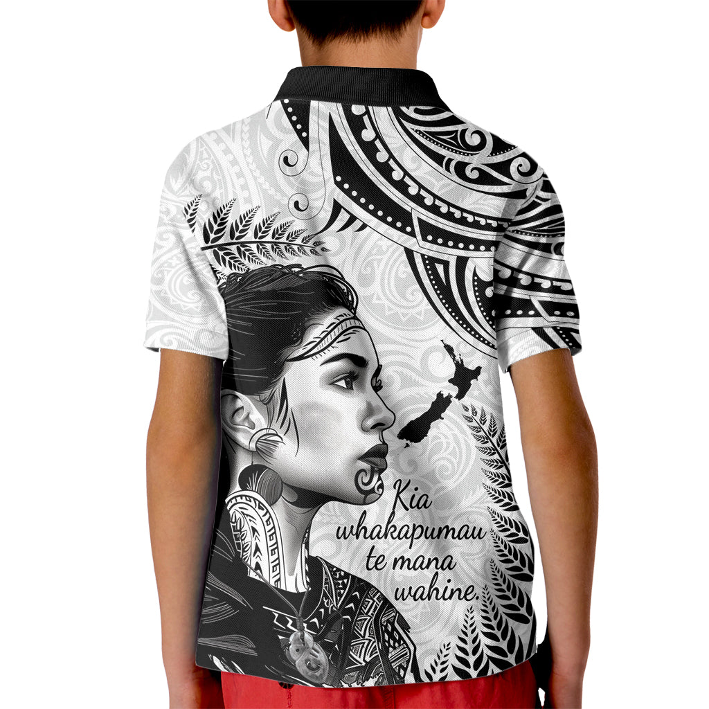 New Zealand Women's Day Kid Polo Shirt Aotearoa Kia Whakapumau Te Mana Wahine