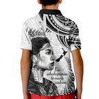 New Zealand Women's Day Kid Polo Shirt Aotearoa Kia Whakapumau Te Mana Wahine