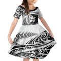 New Zealand Women's Day Kid Short Sleeve Dress Aotearoa Kia Whakapumau Te Mana Wahine