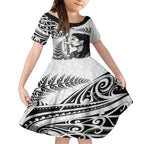 New Zealand Women's Day Kid Short Sleeve Dress Aotearoa Kia Whakapumau Te Mana Wahine