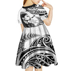New Zealand Women's Day Kid Short Sleeve Dress Aotearoa Kia Whakapumau Te Mana Wahine