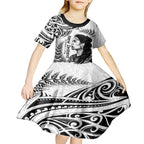 New Zealand Women's Day Kid Short Sleeve Dress Aotearoa Kia Whakapumau Te Mana Wahine