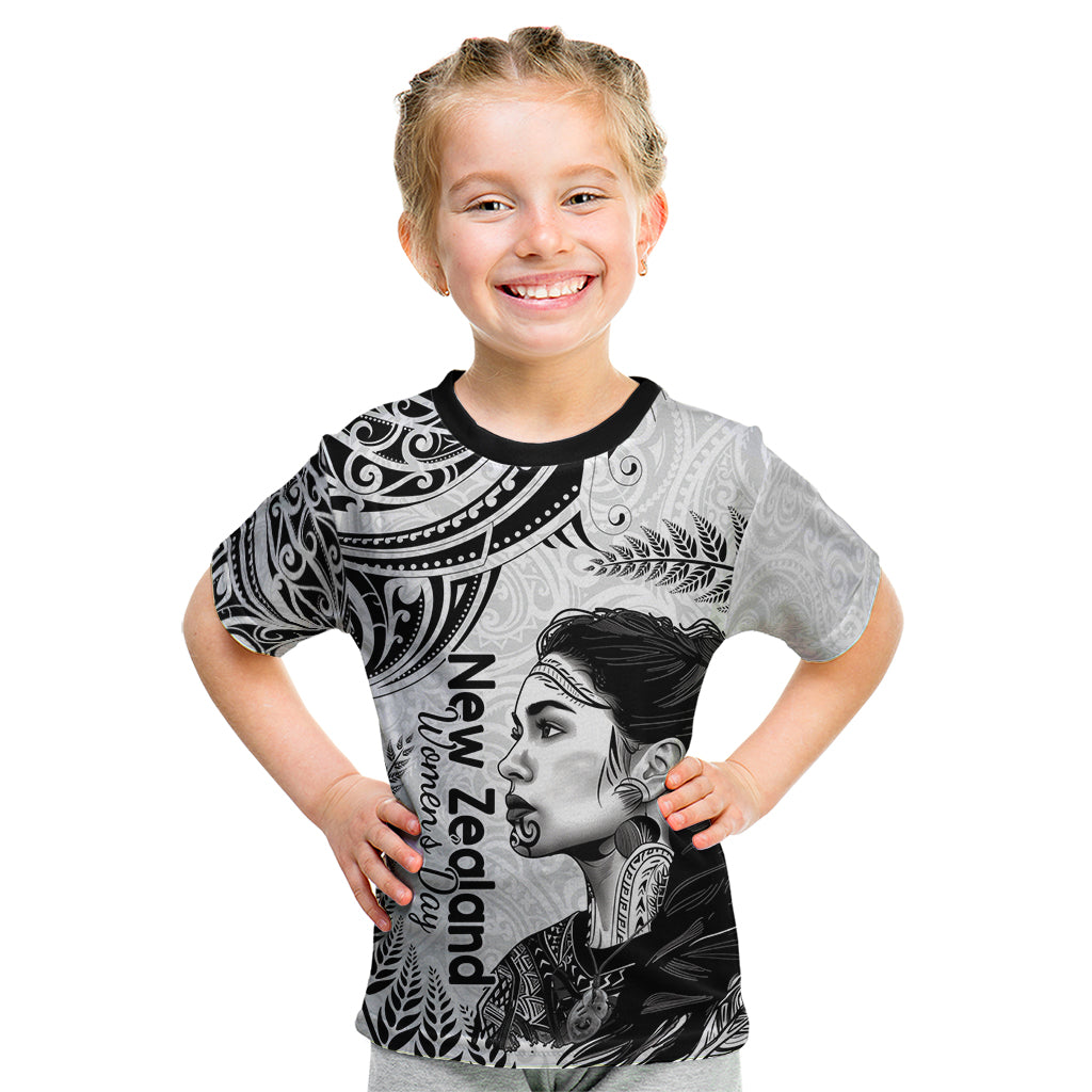 New Zealand Women's Day Kid T Shirt Aotearoa Kia Whakapumau Te Mana Wahine