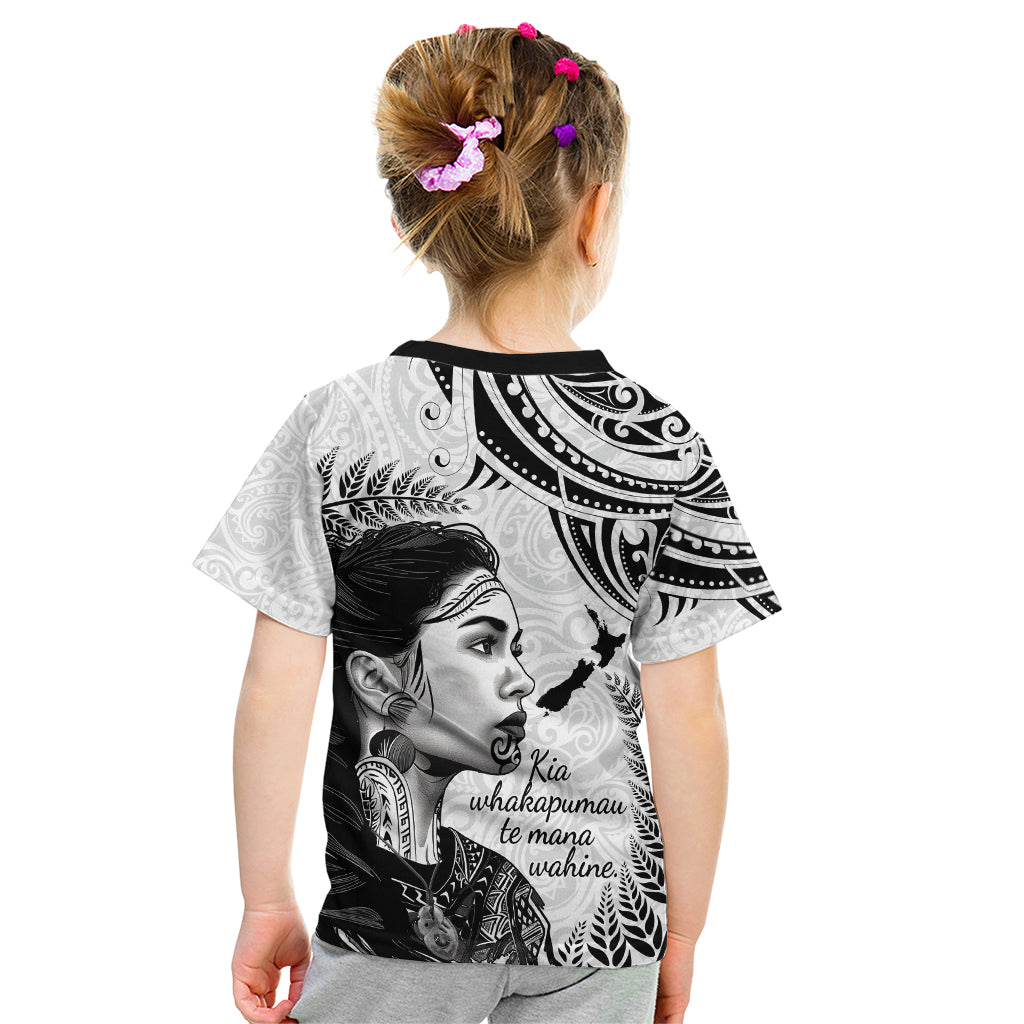 New Zealand Women's Day Kid T Shirt Aotearoa Kia Whakapumau Te Mana Wahine