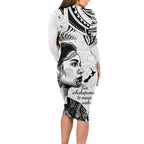 New Zealand Women's Day Long Sleeve Bodycon Dress Aotearoa Kia Whakapumau Te Mana Wahine