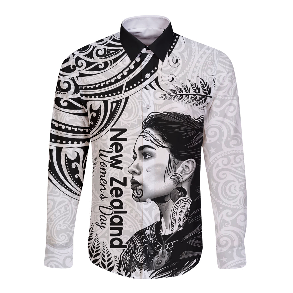 New Zealand Women's Day Long Sleeve Button Shirt Aotearoa Kia Whakapumau Te Mana Wahine