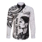 New Zealand Women's Day Long Sleeve Button Shirt Aotearoa Kia Whakapumau Te Mana Wahine