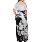 New Zealand Women's Day Off Shoulder Maxi Dress Aotearoa Kia Whakapumau Te Mana Wahine