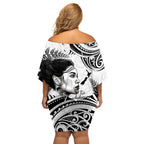 New Zealand Women's Day Off Shoulder Short Dress Aotearoa Kia Whakapumau Te Mana Wahine
