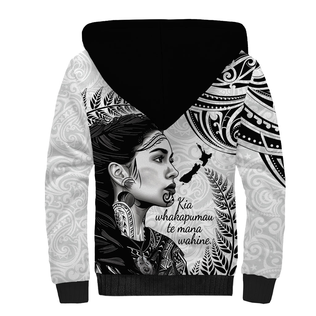 New Zealand Women's Day Sherpa Hoodie Aotearoa Kia Whakapumau Te Mana Wahine