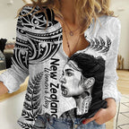 New Zealand Women's Day Women Casual Shirt Aotearoa Kia Whakapumau Te Mana Wahine
