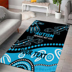 Different Not Less Autism Awareness Australia Personalised Area Rug Aussie Aboriginal Lizards
