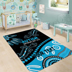 Different Not Less Autism Awareness Australia Personalised Area Rug Aussie Aboriginal Lizards