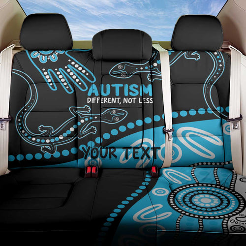Different Not Less Autism Awareness Australia Personalised Back Car Seat Cover Aussie Aboriginal Lizards