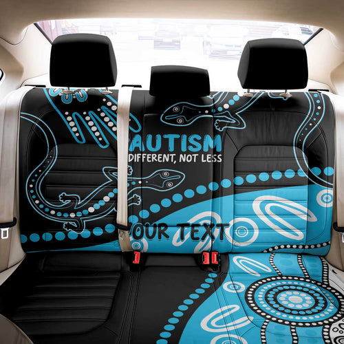 Different Not Less Autism Awareness Australia Personalised Back Car Seat Cover Aussie Aboriginal Lizards