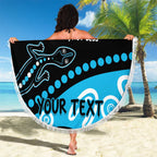 Different Not Less Autism Awareness Australia Personalised Beach Blanket Aussie Aboriginal Lizards