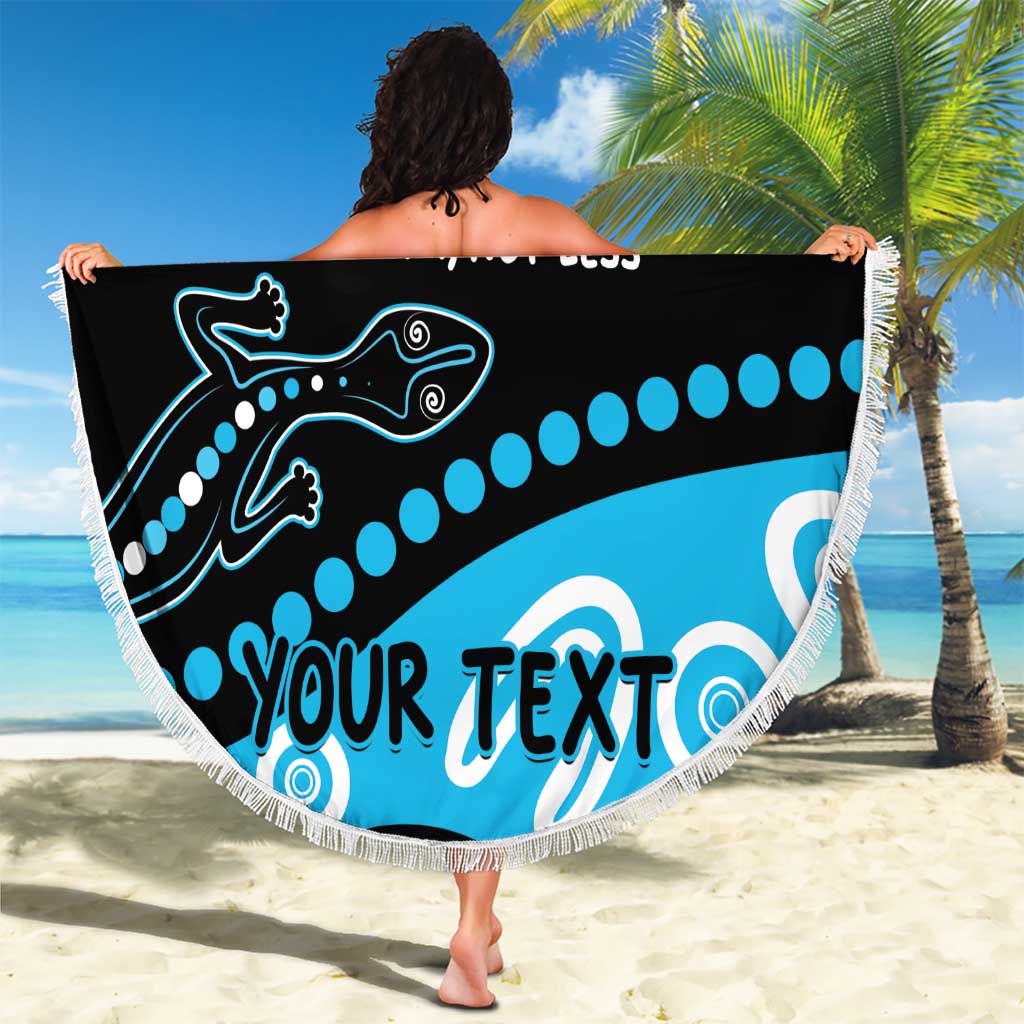 Different Not Less Autism Awareness Australia Personalised Beach Blanket Aussie Aboriginal Lizards