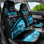 Different Not Less Autism Awareness Australia Personalised Car Seat Cover Aussie Aboriginal Lizards