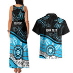 Different Not Less Autism Awareness Australia Personalised Couples Matching Tank Maxi Dress and Hawaiian Shirt Aussie Aboriginal Lizards