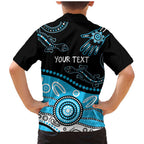 Different Not Less Autism Awareness Australia Personalised Family Matching Mermaid Dress and Hawaiian Shirt Aussie Aboriginal Lizards