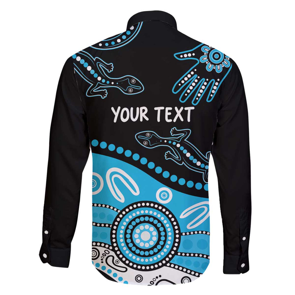 Different Not Less Autism Awareness Australia Personalised Family Matching Off The Shoulder Long Sleeve Dress and Hawaiian Shirt Aussie Aboriginal Lizards