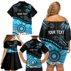 Different Not Less Autism Awareness Australia Personalised Family Matching Off Shoulder Short Dress and Hawaiian Shirt Aussie Aboriginal Lizards