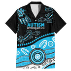 Different Not Less Autism Awareness Australia Personalised Family Matching Summer Maxi Dress and Hawaiian Shirt Aussie Aboriginal Lizards