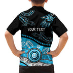 Different Not Less Autism Awareness Australia Personalised Family Matching Tank Maxi Dress and Hawaiian Shirt Aussie Aboriginal Lizards