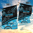 Different Not Less Autism Awareness Australia Personalised Garden Flag Aussie Aboriginal Lizards