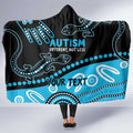 Different Not Less Autism Awareness Australia Personalised Hooded Blanket Aussie Aboriginal Lizards