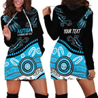 Different Not Less Autism Awareness Australia Personalised Hoodie Dress Aussie Aboriginal Lizards