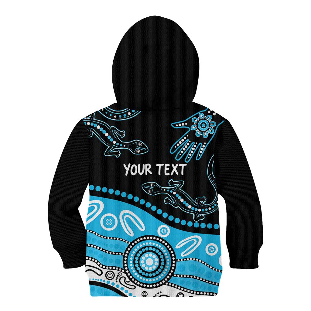 Different Not Less Autism Awareness Australia Personalised Kid Hoodie Aussie Aboriginal Lizards