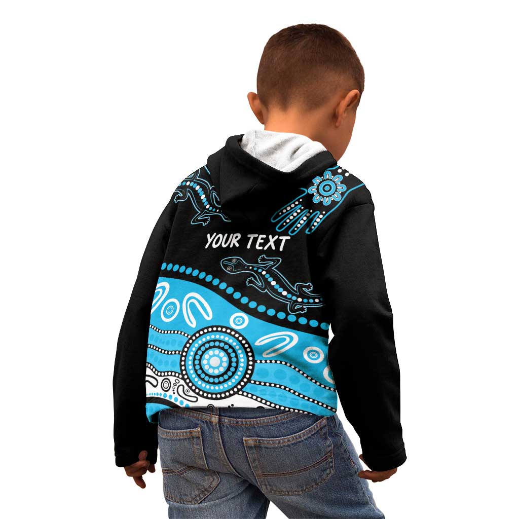 Different Not Less Autism Awareness Australia Personalised Kid Hoodie Aussie Aboriginal Lizards