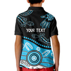 Different Not Less Autism Awareness Australia Personalised Kid Polo Shirt Aussie Aboriginal Lizards