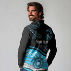 Different Not Less Autism Awareness Australia Personalised Long Sleeve Polo Shirt Aussie Aboriginal Lizards