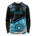Different Not Less Autism Awareness Australia Personalised Long Sleeve Shirt Aussie Aboriginal Lizards
