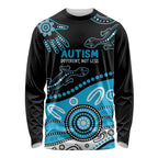Different Not Less Autism Awareness Australia Personalised Long Sleeve Shirt Aussie Aboriginal Lizards
