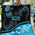 Different Not Less Autism Awareness Australia Personalised Quilt Aussie Aboriginal Lizards