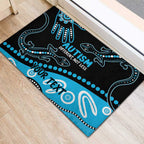 Different Not Less Autism Awareness Australia Personalised Rubber Doormat Aussie Aboriginal Lizards