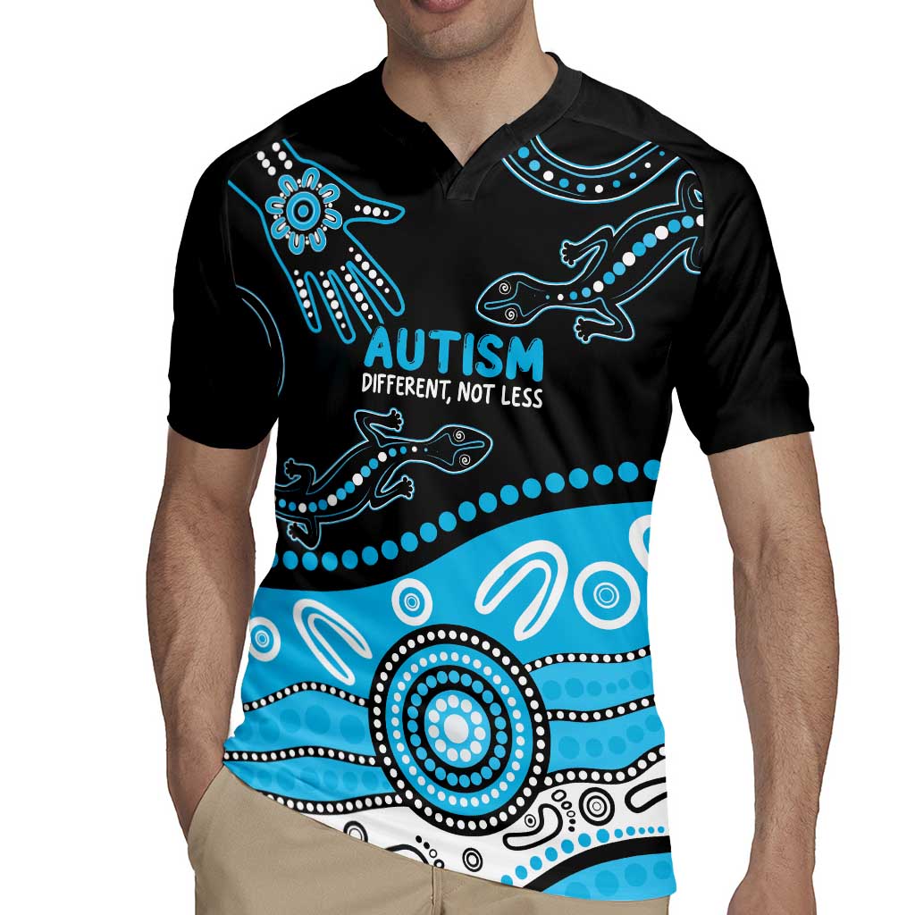 Different Not Less Autism Awareness Australia Personalised Rugby Jersey Aussie Aboriginal Lizards