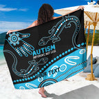 Different Not Less Autism Awareness Australia Personalised Sarong Aussie Aboriginal Lizards