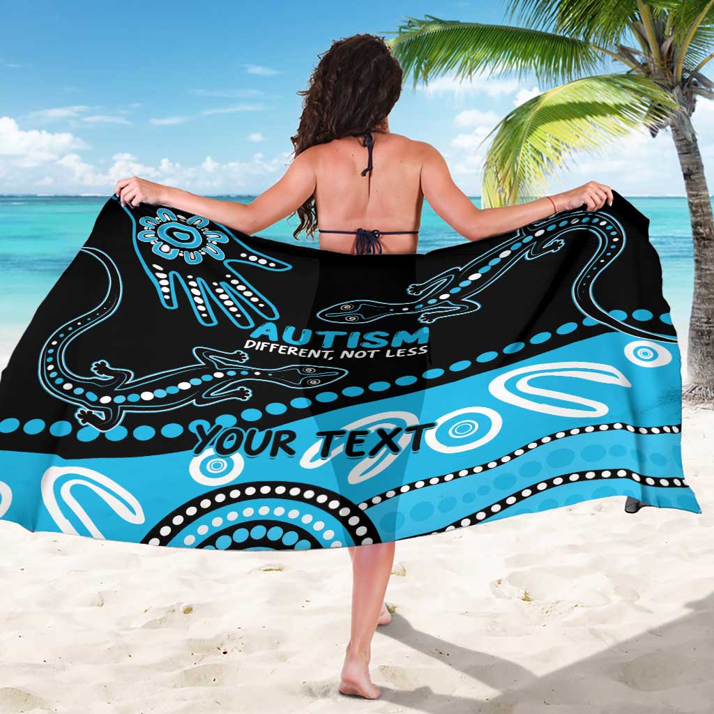 Different Not Less Autism Awareness Australia Personalised Sarong Aussie Aboriginal Lizards