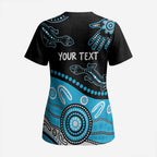 Different Not Less Autism Awareness Australia Personalised Scrub Top Aussie Aboriginal Lizards - Aussie Hoodie